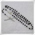 Blue Plastic Cross Bead Rosary (IO-cr231)